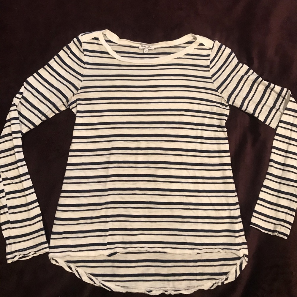 Splendid navy & white striped long-sleeve